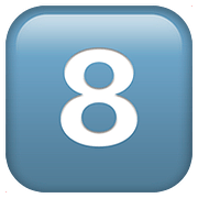 Emoji 8️⃣ Tasto: 8 su Apple iOS 10.2.