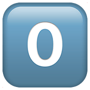Emoji 0️⃣ Tasto: 0 su Apple iOS 10.2.