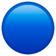 🔵 Emoji Círculo Azul Grande en Apple iOS 10.2.