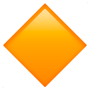 🔶 Emoji Rombo Naranja Grande en Apple iOS 10.2.