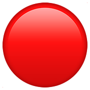 Émoji 🔴 Disque Rouge sur Apple iOS 10.2.