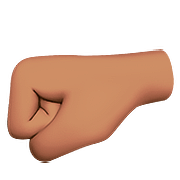 Emoji 🤛🏽 Pugno A Sinistra: Carnagione Olivastra su Apple iOS 10.2.