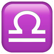 Emoji ♎ Segno Zodiacale Della Bilancia su Apple iOS 10.2.
