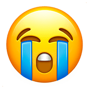 😭 Emoji Cara Llorando Fuerte en Apple iOS 10.2.
