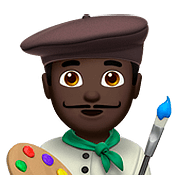 Emoji 👨🏿‍🎨 Artista Uomo: Carnagione Scura su Apple iOS 10.2.