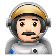 👨🏻‍🚀 Emoji Astronaut: helle Hautfarbe Apple iOS 10.2.