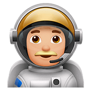 Emoji 👨🏼‍🚀 Astronauta Uomo: Carnagione Abbastanza Chiara su Apple iOS 10.2.