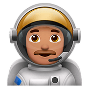 👨🏽‍🚀 Emoji Astronauta Hombre: Tono De Piel Medio en Apple iOS 10.2.