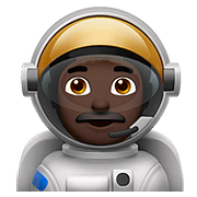 👨🏿‍🚀 Emoji Astronauta Hombre: Tono De Piel Oscuro en Apple iOS 10.2.