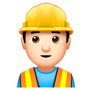 👷🏻‍♂️ Emoji Obrero Hombre: Tono De Piel Claro en Apple iOS 10.2.