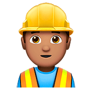 👷🏽‍♂️ Emoji Obrero Hombre: Tono De Piel Medio en Apple iOS 10.2.