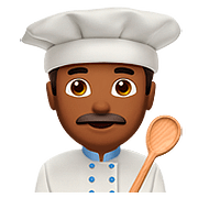 Emoji 👨🏾‍🍳 Cuoco: Carnagione Abbastanza Scura su Apple iOS 10.2.