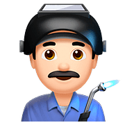 👨🏻‍🏭 Emoji Fabrikarbeiter: helle Hautfarbe Apple iOS 10.2.