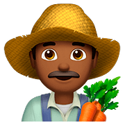 👨🏾‍🌾 Emoji Agricultor: Tono De Piel Oscuro Medio en Apple iOS 10.2.