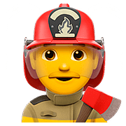 Emoji 👨‍🚒 Pompiere Uomo su Apple iOS 10.2.