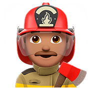 Émoji 👨🏽‍🚒 Pompier Homme : Peau Légèrement Mate sur Apple iOS 10.2.