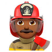 Émoji 👨🏾‍🚒 Pompier Homme : Peau Mate sur Apple iOS 10.2.