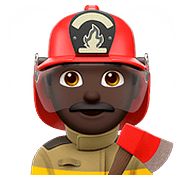 Emoji 👨🏿‍🚒 Pompiere Uomo: Carnagione Scura su Apple iOS 10.2.