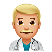 👨🏼‍⚕️ Emoji Profesional Sanitario Hombre: Tono De Piel Claro Medio en Apple iOS 10.2.