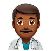 👨🏾‍⚕️ Emoji Profesional Sanitario Hombre: Tono De Piel Oscuro Medio en Apple iOS 10.2.