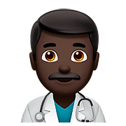 👨🏿‍⚕️ Emoji Homem Profissional Da Saúde: Pele Escura na Apple iOS 10.2.