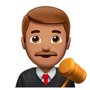 Emoji 👨🏽‍⚖️ Giudice Uomo: Carnagione Olivastra su Apple iOS 10.2.