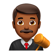 👨🏾‍⚖️ Emoji Juiz: Pele Morena Escura na Apple iOS 10.2.