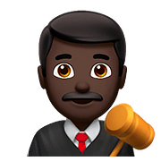 👨🏿‍⚖️ Emoji Juez: Tono De Piel Oscuro en Apple iOS 10.2.