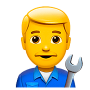 Emoji 👨‍🔧 Meccanico Uomo su Apple iOS 10.2.