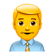 👨‍💼 Emoji Oficinista Hombre en Apple iOS 10.2.