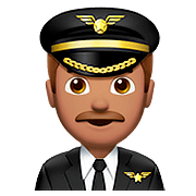 👨🏽‍✈️ Emoji Piloto Hombre: Tono De Piel Medio en Apple iOS 10.2.