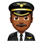 👨🏾‍✈️ Emoji Piloto Hombre: Tono De Piel Oscuro Medio en Apple iOS 10.2.