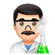 👨🏻‍🔬 Emoji Wissenschaftler: helle Hautfarbe Apple iOS 10.2.