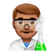 Emoji 👨🏽‍🔬 Scienziato: Carnagione Olivastra su Apple iOS 10.2.