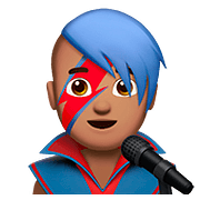 Emoji 👨🏽‍🎤 Cantante Uomo: Carnagione Olivastra su Apple iOS 10.2.