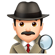 🕵🏻‍♂️ Emoji Detective Hombre: Tono De Piel Claro en Apple iOS 10.2.