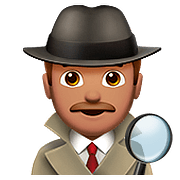 🕵🏽‍♂️ Emoji Detetive Homem: Pele Morena na Apple iOS 10.2.
