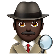 Emoji 🕵🏿‍♂️ Investigatore: Carnagione Scura su Apple iOS 10.2.