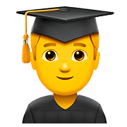 Emoji 👨‍🎓 Studente su Apple iOS 10.2.