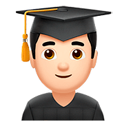 👨🏻‍🎓 Emoji Estudante: Pele Clara na Apple iOS 10.2.
