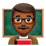 👨🏾‍🏫 Emoji Professor: Pele Morena Escura na Apple iOS 10.2.