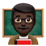 Émoji 👨🏿‍🏫 Enseignant : Peau Foncée sur Apple iOS 10.2.