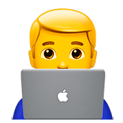 Emoji 👨‍💻 Tecnologo su Apple iOS 10.2.