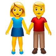 👫 Emoji Mann und Frau halten Hände Apple iOS 10.2.