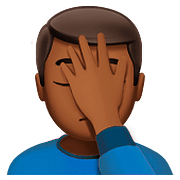 🤦🏾‍♂️ Emoji Homem Decepcionado: Pele Morena Escura na Apple iOS 10.2.
