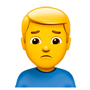 Emoji 🙍‍♂️ Uomo Corrucciato su Apple iOS 10.2.