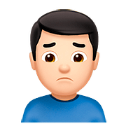 🙍🏻‍♂️ Emoji missmutiger Mann: helle Hautfarbe Apple iOS 10.2.