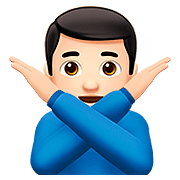 🙅🏻‍♂️ Emoji Hombre Haciendo El Gesto De «no»: Tono De Piel Claro en Apple iOS 10.2.