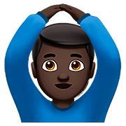 🙆🏿‍♂️ Emoji Homem Fazendo Gesto De «OK»: Pele Escura na Apple iOS 10.2.