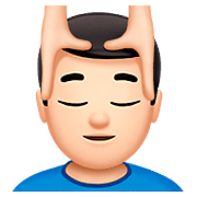 💆🏻‍♂️ Emoji Mann, der eine Kopfmassage bekommt: helle Hautfarbe Apple iOS 10.2.